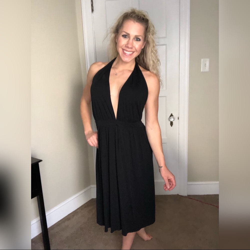 Express Black Halter Top Dress